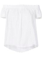 Twin-set Broderie Anglaise Off Shoulder Blouse - White