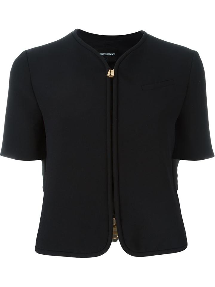 Emporio Armani Zip-up Cropped Jacket