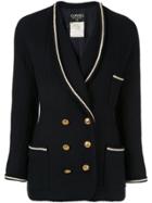 Chanel Vintage Cc Logos Button Long Sleeve Jacket - Blue