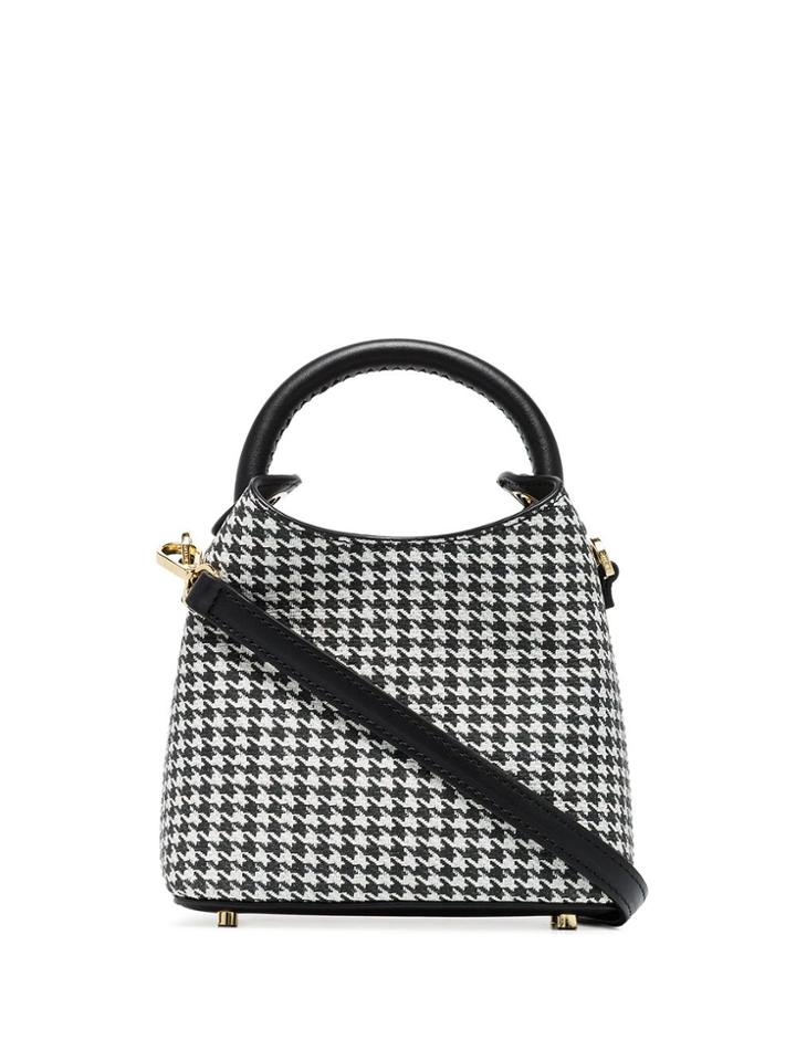 Elleme Madeleine Houndstooth Tote Bag - Black