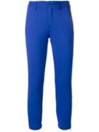 Dondup Skinny Cropped Trousers, Women's, Size: 38, Blue, Cotton/viscose/polyamide/spandex/elastane