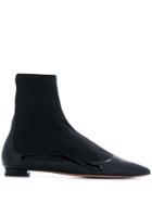 Aquazzura Zen Flat Ankle Boots - Black