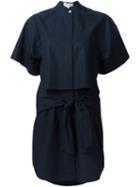 Derek Lam 10 Crosby Knot Detail Shirt Dress, Women's, Size: 12, Blue, Cotton