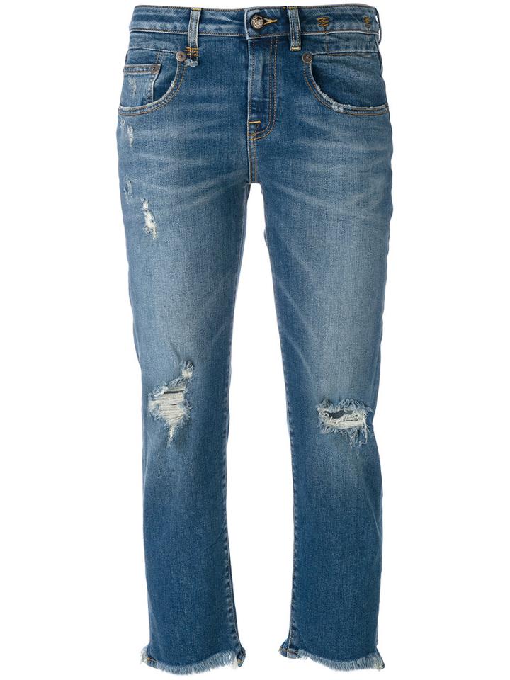 R13 - Cropped Jeans - Women - Cotton/spandex/elastane/polyester - 29, Blue, Cotton/spandex/elastane/polyester