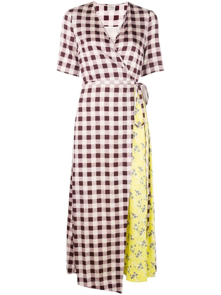 Baum Und Pferdgarten Abygail Wrap Midi Dress - Neutrals