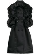 Simone Rocha Ruched Details Coat - Black