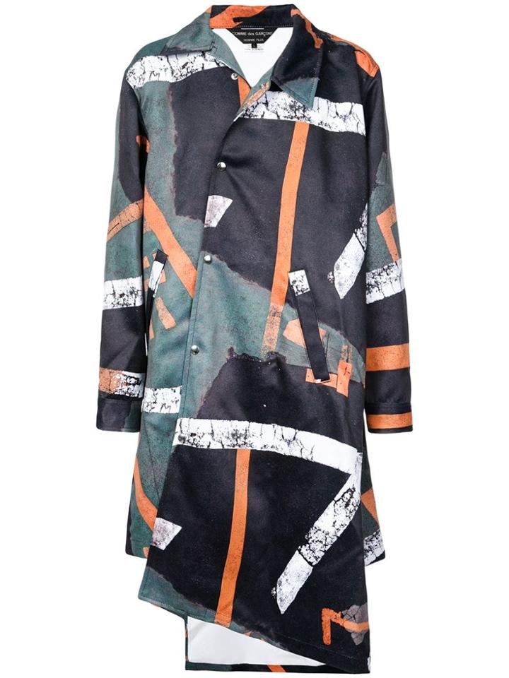 Comme Des Garçons Homme Plus Tokyo Inkjet Coat - Green
