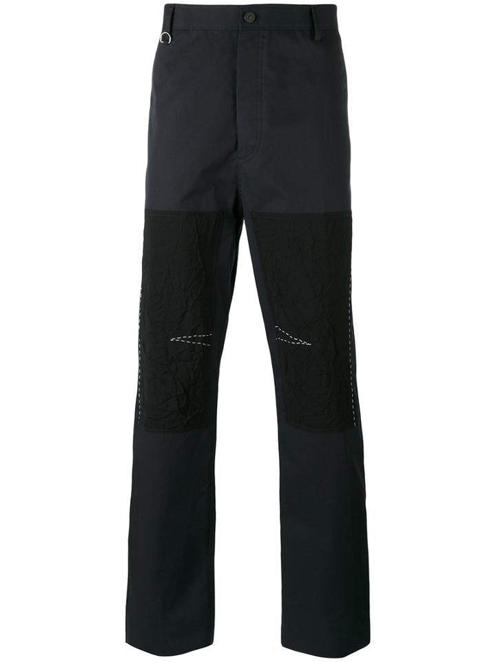 Lanvin Tack Stitch Trousers, Men's, Size: 52, Blue, Cotton