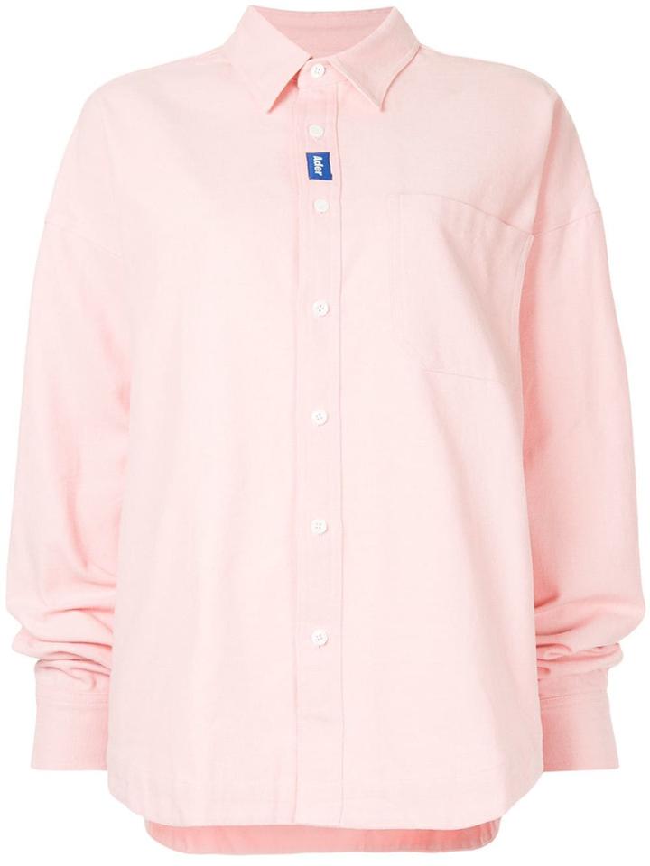 Ader Error Oversized Oxford Shirt - Pink