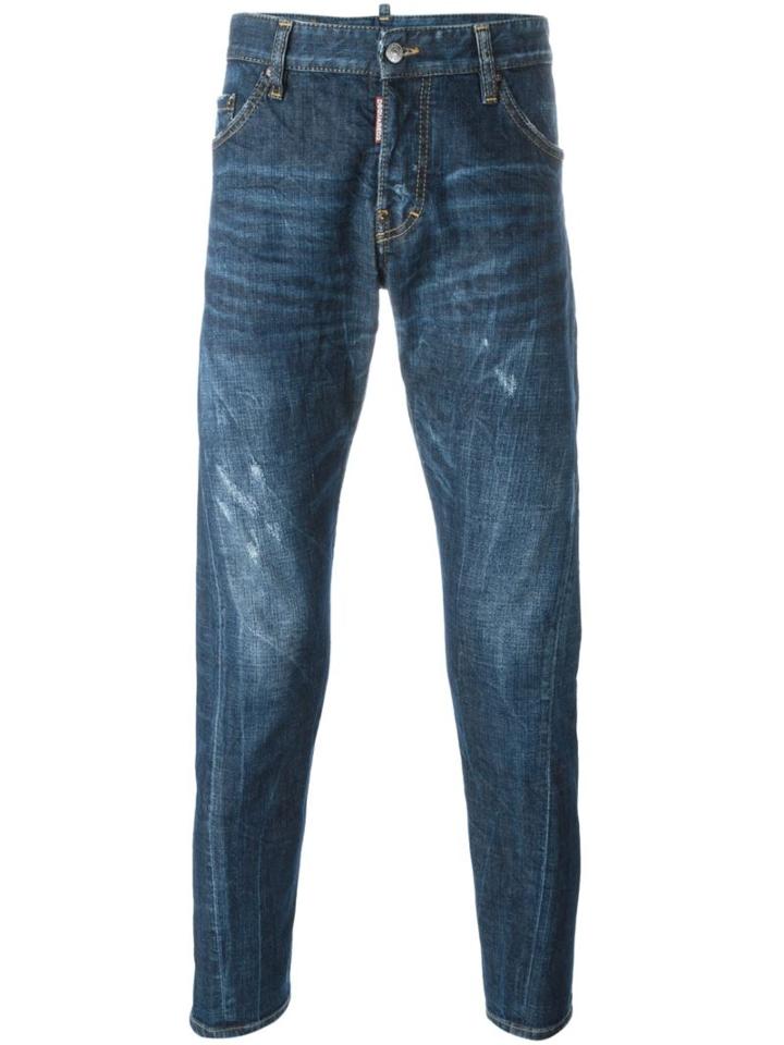 Dsquared2 Skater Jeans, Men's, Size: 46, Blue, Cotton/spandex/elastane/calf Leather