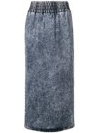 Miu Miu High Waist Ribbed Skirt - Blue