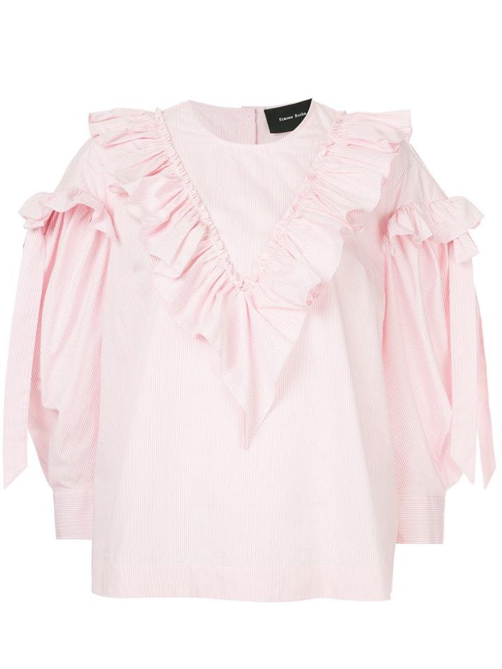 Simone Rocha Ruffle Trim Blouse - Pink