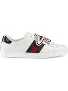 Gucci Ace Sneakers With Removable Patches - White