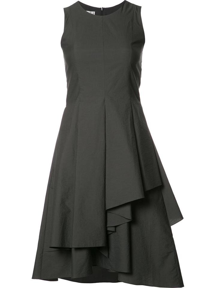 Brunello Cucinelli Pleated Trim Flared Dress, Women's, Size: Xs, Cotton/polyimide