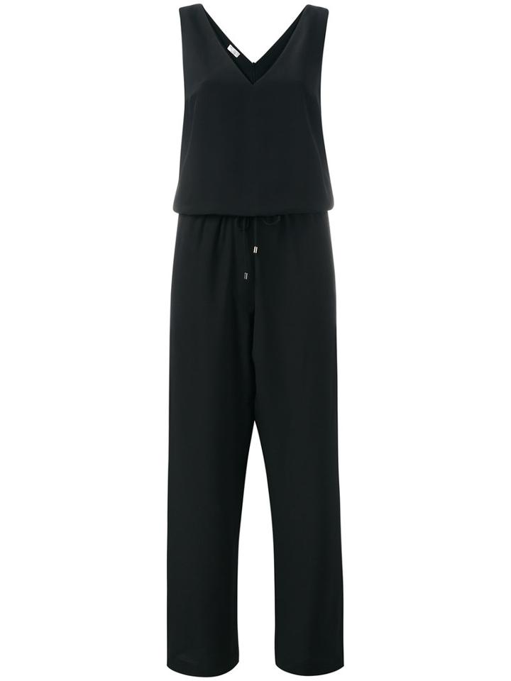 Brunello Cucinelli Side Stripe Jumpsuit, Size: Medium, Black, Silk