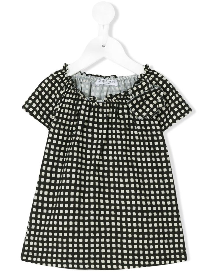 Babe And Tess - Checked Dress - Kids - Cotton - 24 Mth, Black
