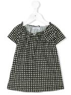 Babe And Tess - Checked Dress - Kids - Cotton - 24 Mth, Black