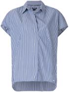 Woolrich Shortsleeved Striped Shirt - Blue