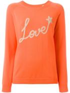 Chinti And Parker Love Intarsia Jumper, Women's, Size: Medium, Yellow/orange, Cashmere