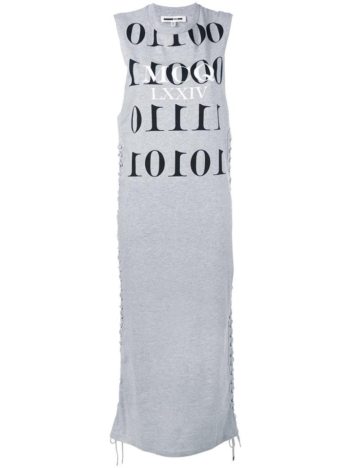 Mcq Alexander Mcqueen - Binary Dress - Women - Cotton - Xs, Grey, Cotton