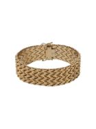 Katheleys Pre-owned 1950s Geometric Articulated Bracelet - Gold