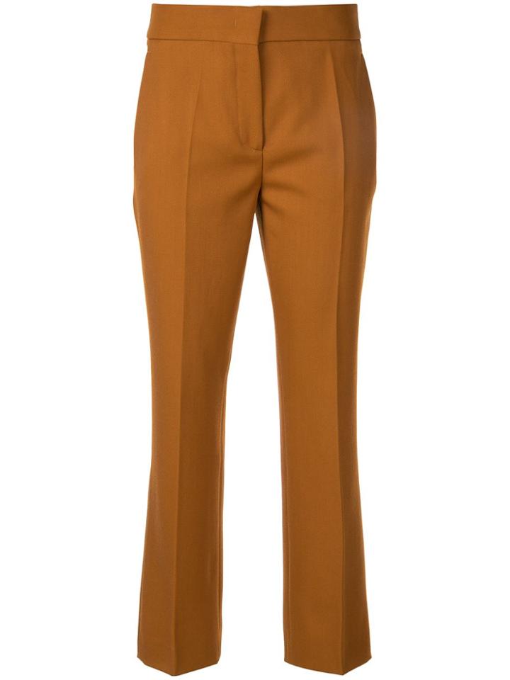 Cédric Charlier Slim-fit Cropped Trousers - Brown