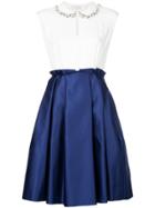 Dice Kayek Contrast Skirt Dress - Blue