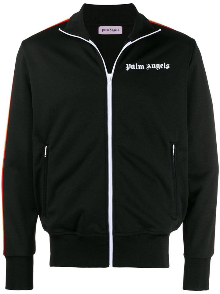 Palm Angels Embroidered Logo Sweat Jacket - Black