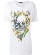 Alexander Mcqueen Skull Print Boyfriend T-shirt - White