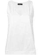 Twin-set V-neck Tank Top, Women's, Size: Medium, White, Cotton