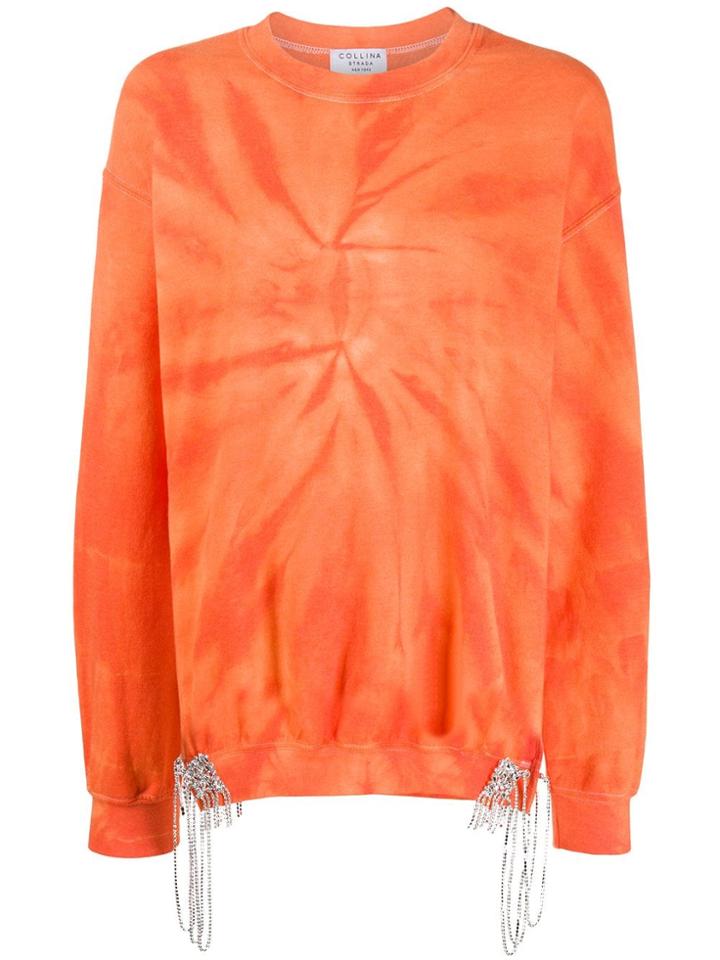 Collina Strada Oversized Tie-dye Sweatshirt - Orange