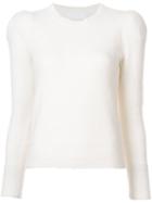 Co - Structured Shoulder Jumper - Women - Polyamide/cashmere/wool - M, Nude/neutrals, Polyamide/cashmere/wool