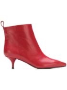 L'autre Chose Low Pointed Boots - Red