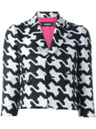 Dsquared2 - Digital Houndstooth Jacket - Women - Silk/cotton/polyester - 40, White, Silk/cotton/polyester