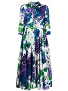 Samantha Sung Collar Shirt Dress - Purple