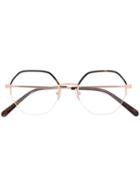 Stella Mccartney Eyewear Octagonal Frame Glasses - Gold