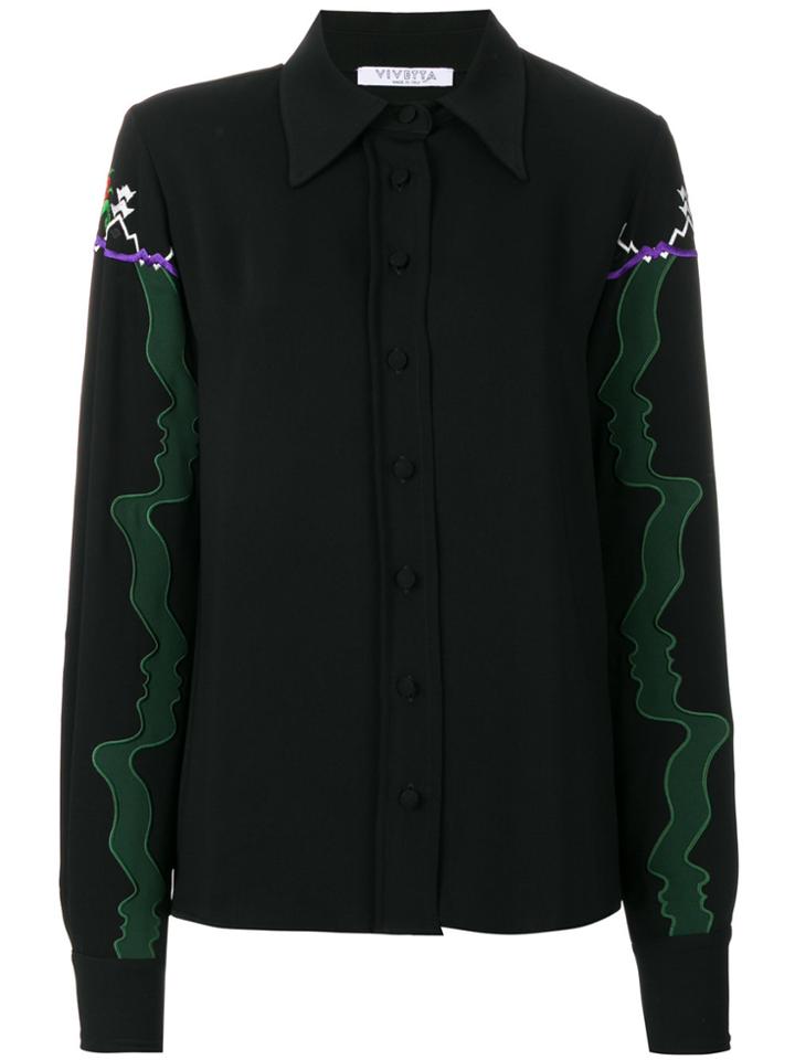 Vivetta Embroidered Shirt - Black