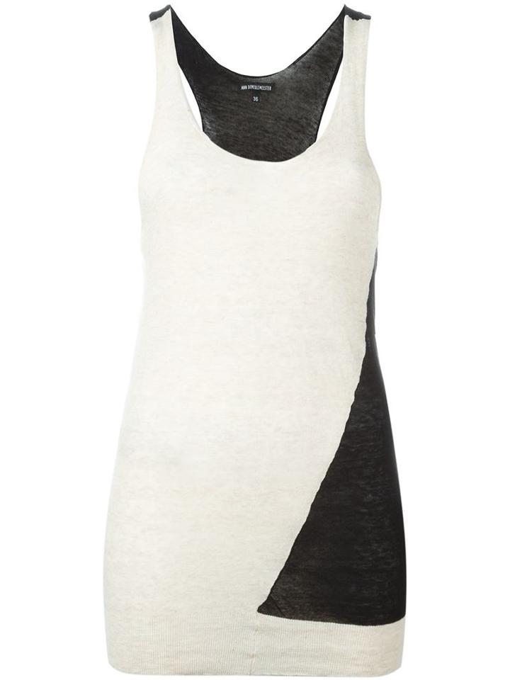 Ann Demeulemeester Colour Block Knit Top