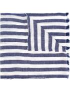 Fay Kids Striped Scarf, Boy's, Blue