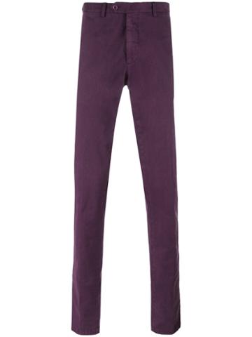 Biagio Sananiello Straight-leg Trousers, Men's, Size: 54, Pink/purple, Cotton/elastodiene