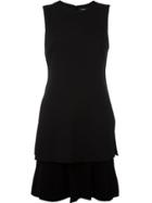Theory Pleated Inset Dress - Black