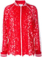 Goen.j Macramé Bomber Jacket, Women's, Size: Medium, Red, Cotton/nylon/polyester