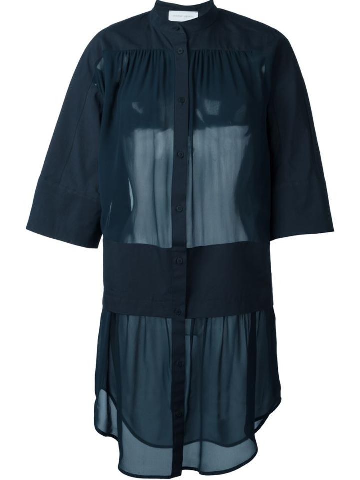 Christian Wijnants Dopa Sheer Dress, Women's, Size: 40, Blue, Cotton/silk