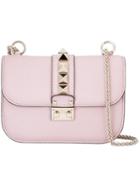 Valentino Valentino Garavani Mini 'glam Lock' Shoulder Bag, Women's, Pink/purple, Calf Leather