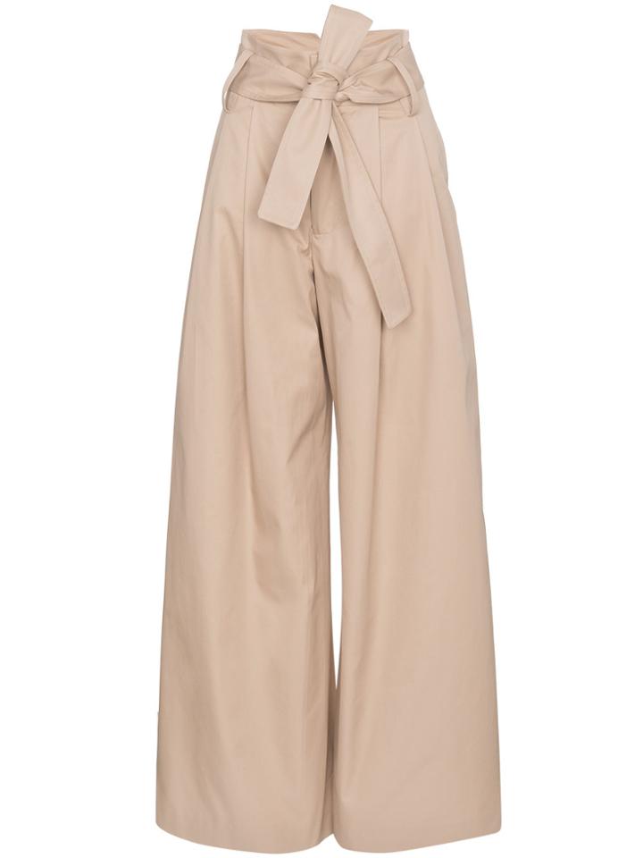 Wright Le Chapelain Oxford Bags Wide-leg Trousers - Nude & Neutrals