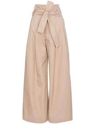 Wright Le Chapelain Oxford Bags Wide-leg Trousers - Nude & Neutrals