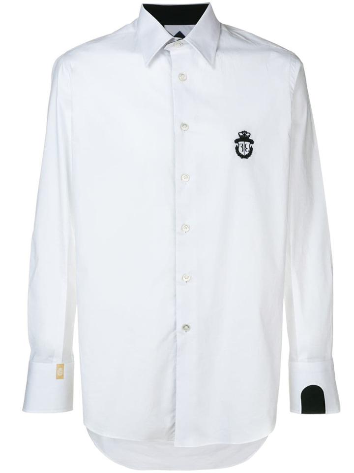Billionaire Logo Button Down Shirt - White
