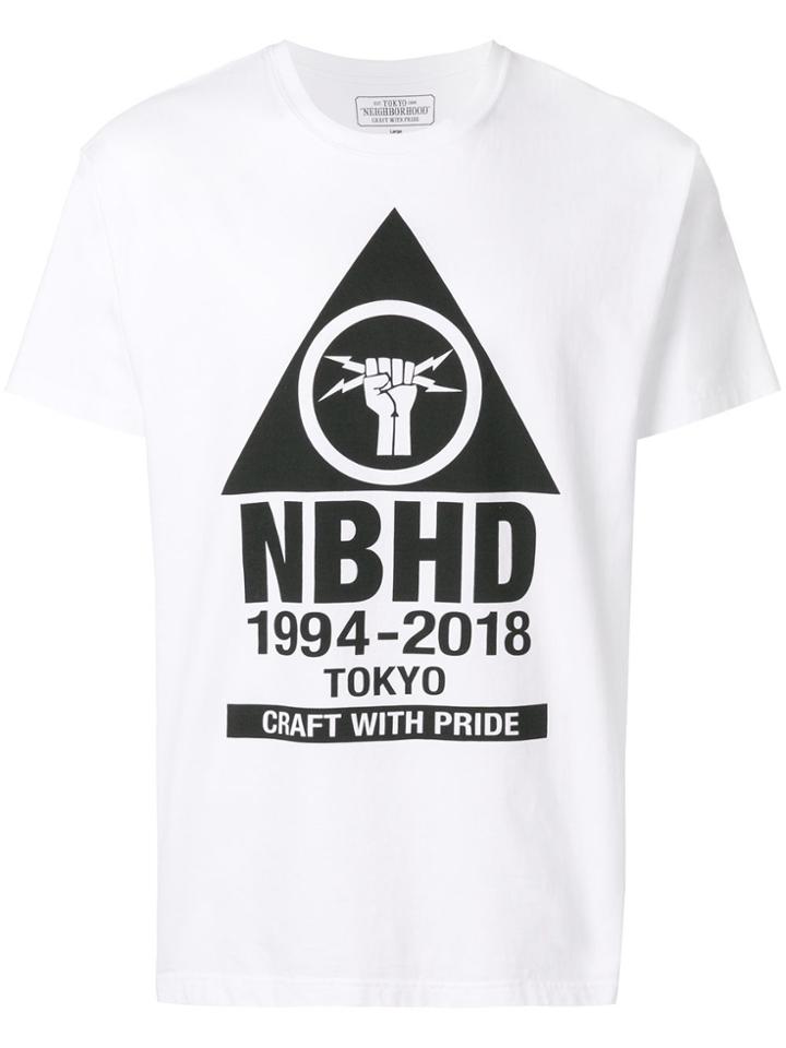 Neighborhood Graphic Print T-shirt - White