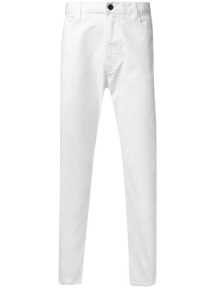 Bassike 'stretch Universal Ii' Jeans, Men's, Size: Large, White, Organic Cotton