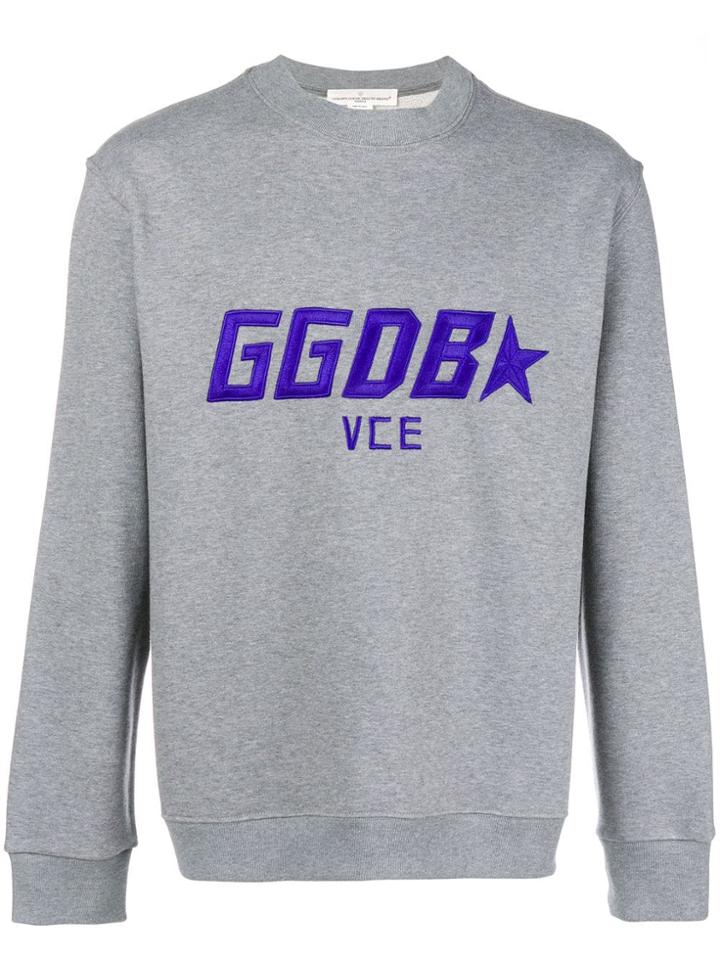 Golden Goose Deluxe Brand Embroidered Logo Sweatshirt - Grey